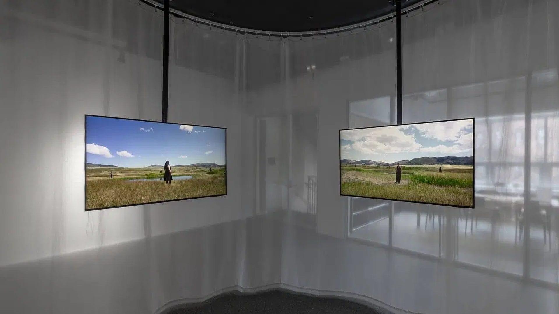 Exhibition view, A Worm’s Eye View from a Bird’s Beak, Raven Chacon, at Swiss Institute in New York